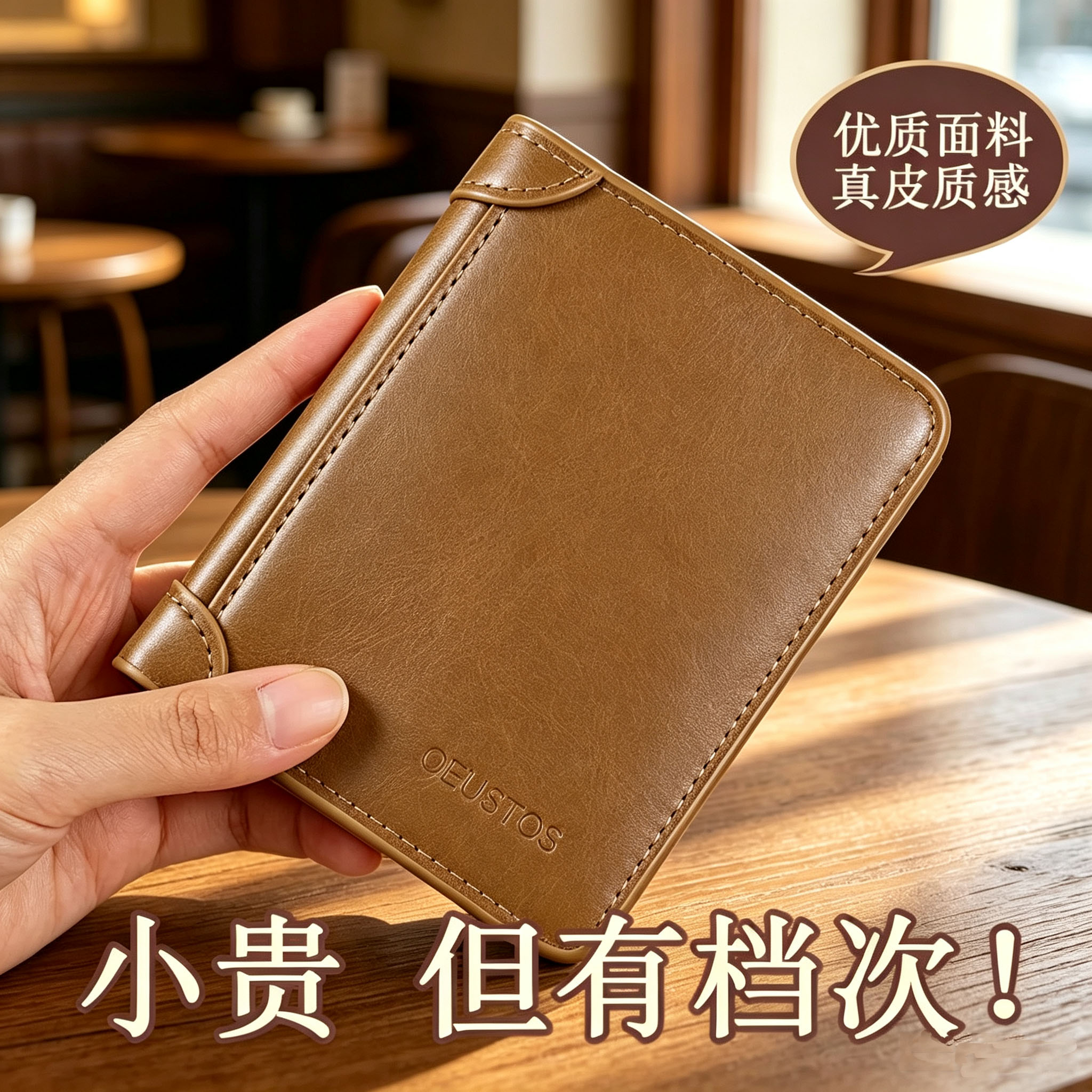 正品男士钱包2026新款真皮短款驾驶证一体卡包牛皮男式皮夹套爆款