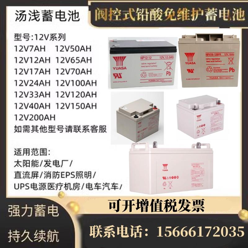 汤浅蓄电池12V7AH12AH17AH17.2AH18AH24AH38AH65AH100A电源直流屏