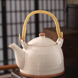 餐厅水壶LOGO定制900毫升提梁壶带过滤网泡茶壶大号功夫茶壶家用