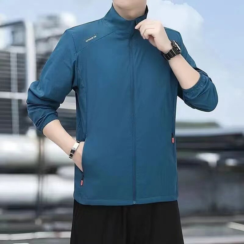 2025防晒衣男士超薄皮肤衣透气速干多色风衣外套帅气立领户外运动