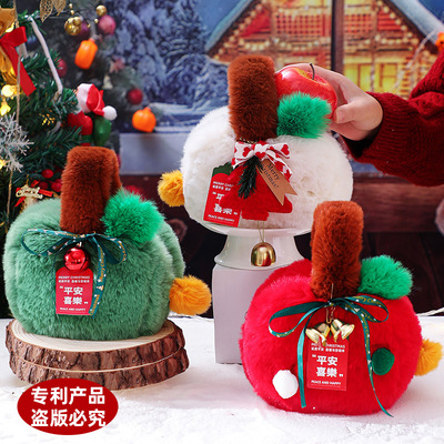 奶呼呼毛绒绒的圣诞礼物袋可爱