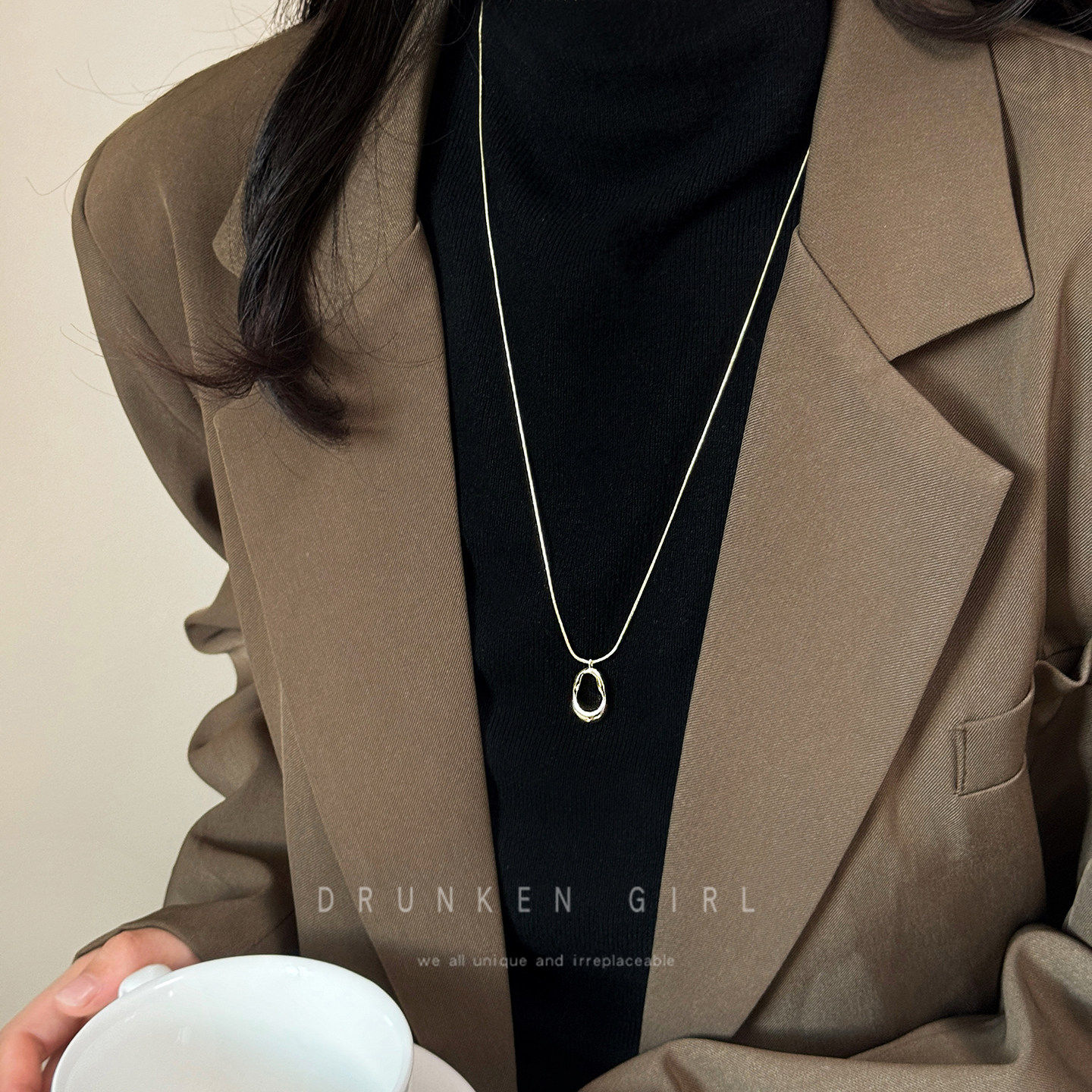 极细蛇骨镂空吊坠项链女小众设计感长款毛衣链秋冬气质高级感配饰,饰品/流行首饰/时尚饰品新,项链,淘宝优惠券,粉丝福利购,淘宝优惠卷