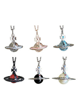 高版本西太后项链土星原版大号立体星球玻璃珠吊坠长款毛衣链配饰