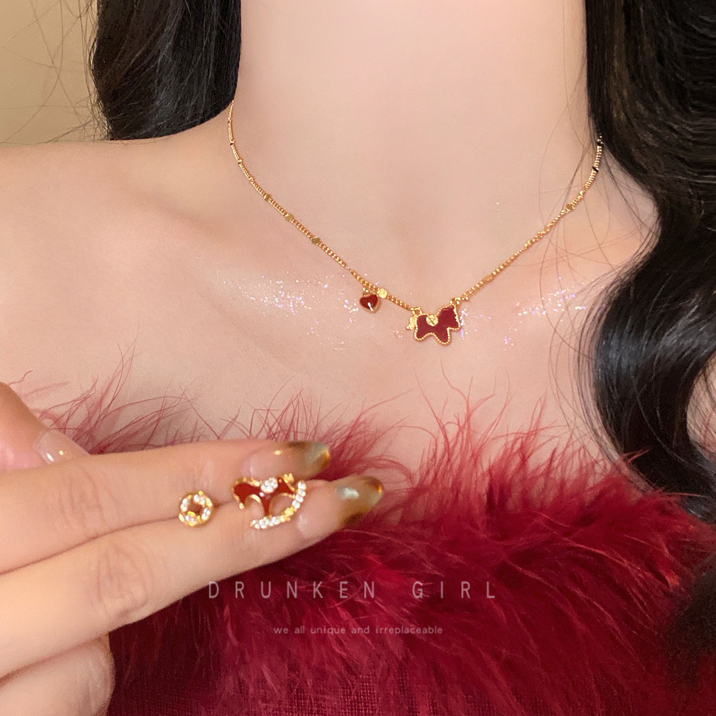 生肖小马项链女秋冬轻奢高级感