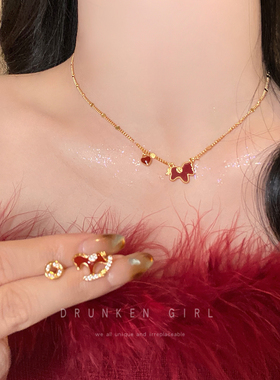 生肖小马项链女秋冬轻奢高级感