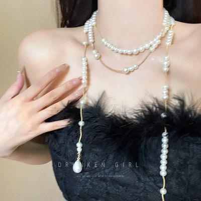 宇宙的浪漫~珍珠流苏土星球项链