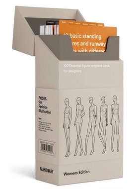 正版现货 Poses for Fashion Illustration 原文原版 体式人体姿势卡片 时尚服装设计搭配手绘手稿临摹画册图画插画集书籍畅销书