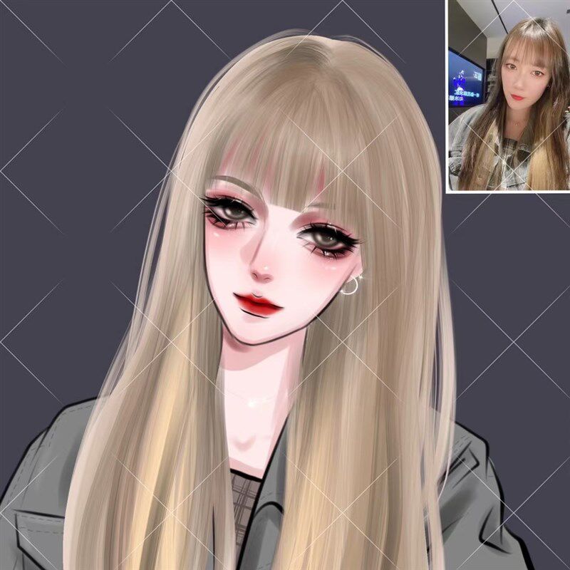 手绘头像定制高冷ins风头像漫画设计真人照片转t手绘图人像卡通画