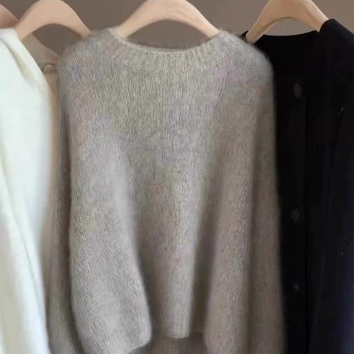 小baby山羊绒圆领针织衫女