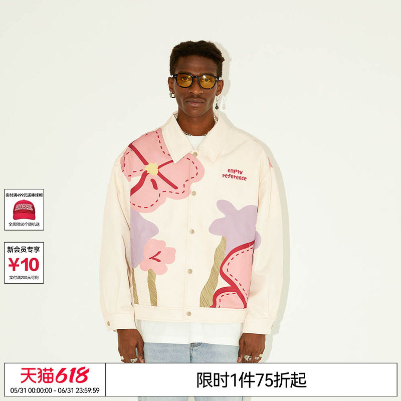 徐志胜 十个勤天 EMPTY REFERENCE 复古春日烂漫花园花朵印花夹克