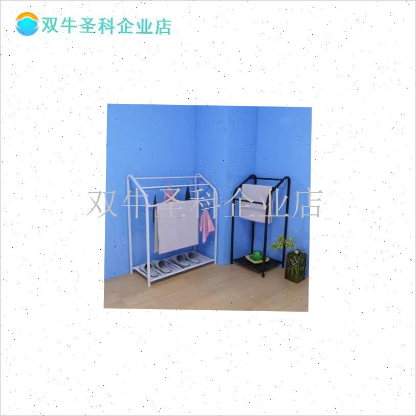 毛巾架落地式浴室置物q架晾衣架化妆室免打孔简易浴巾架子厕所收.