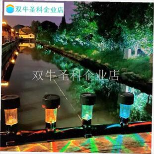 太阳能户外d花园灯阳台栏杆装饰气氛灯花园护栏栅栏带覆古夜灯.