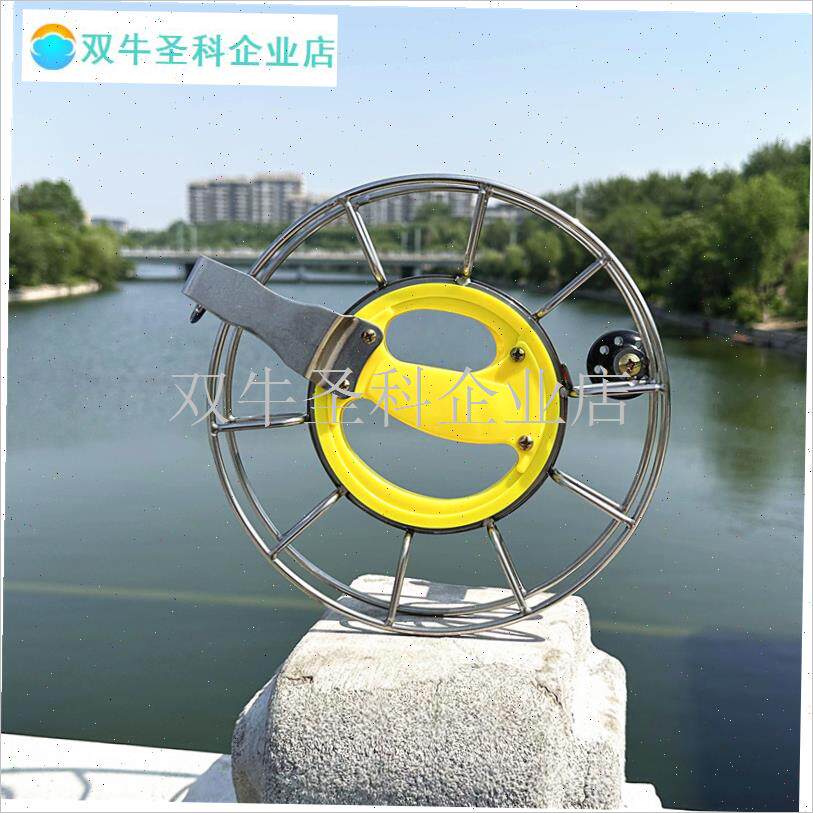 不锈钢风筝线轮盘钓鱼手u握轮大轴F承两用轮R安装鱼竿船钓海钓手.
