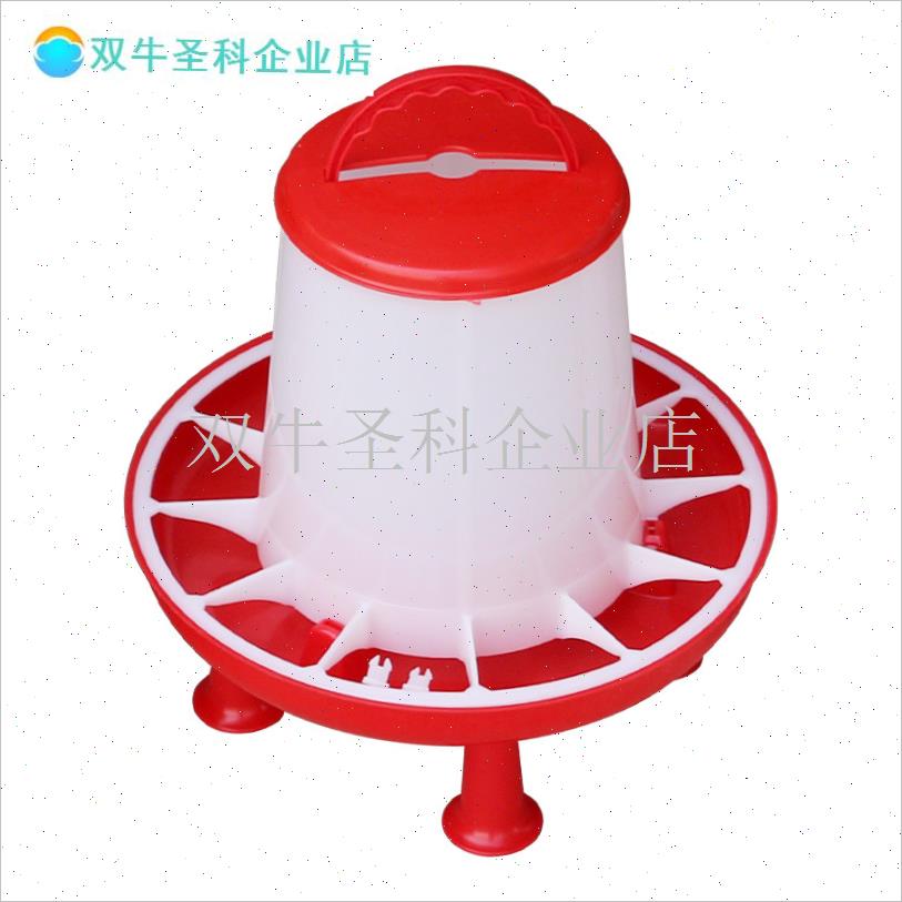 养鸡用加厚饲料桶高脚喝水壶饮B水器加高食桶食盆鸡鸭鹅自动下料.