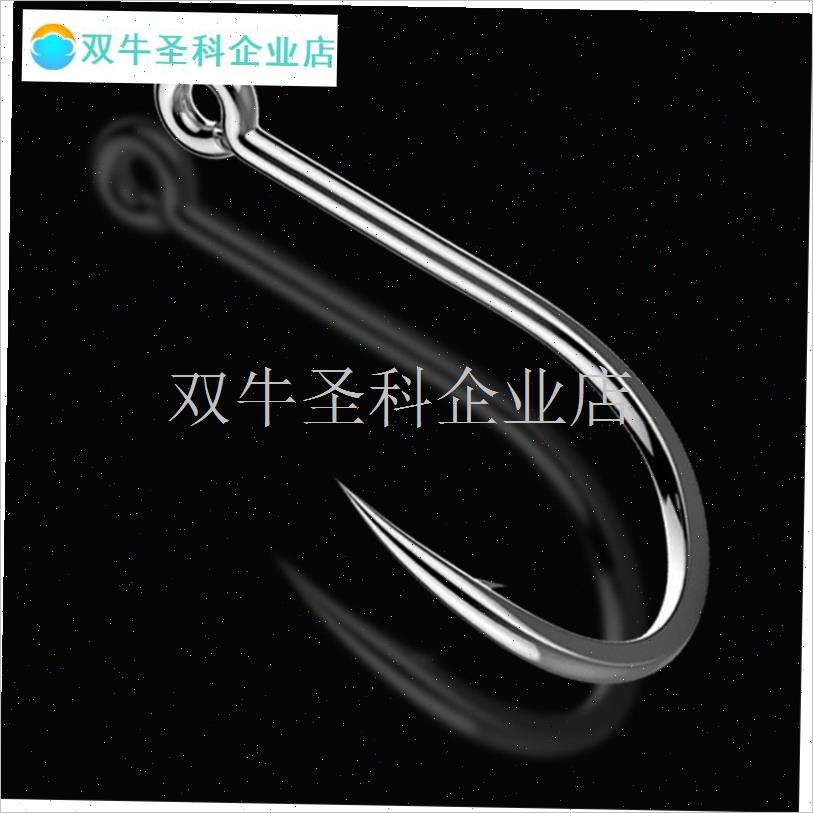 管付伊势尼有倒刺带环带孔带圈B鱼钩圈柄钓鱼钩散装鲢鳙大物鱼钩.