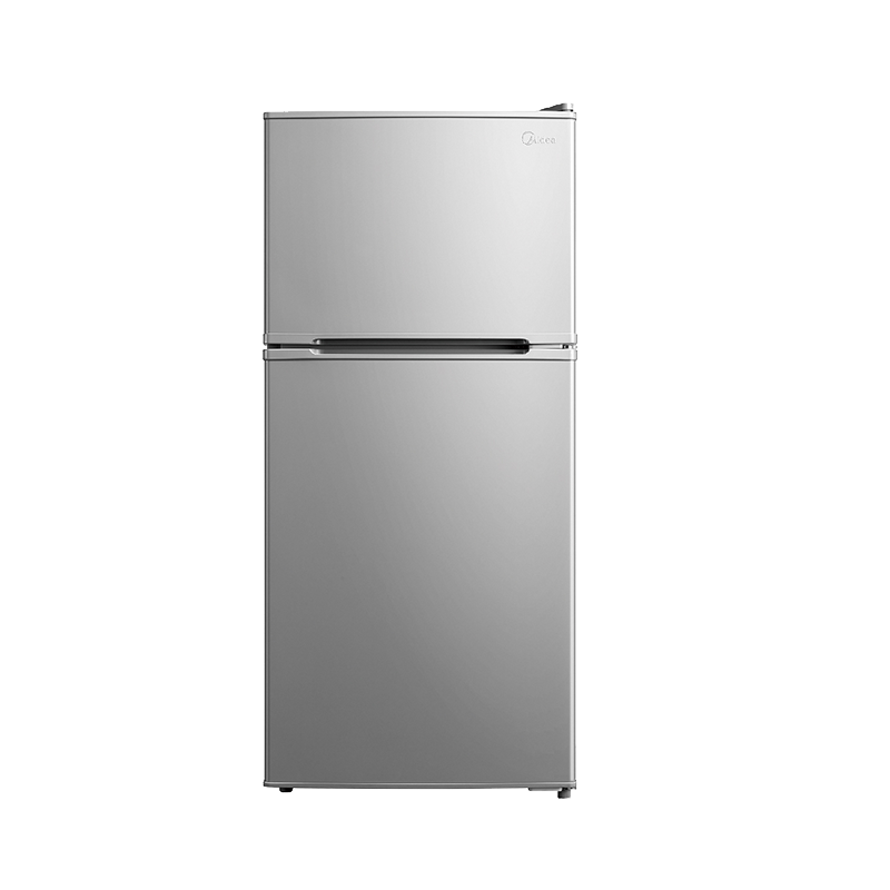美的112L双门两门冰箱家用小型办公宿舍出租房节能冷藏冷冻小冰箱