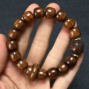 正宗黄花梨佛珠手串老型檀香木手链男女文玩佩戴情侣