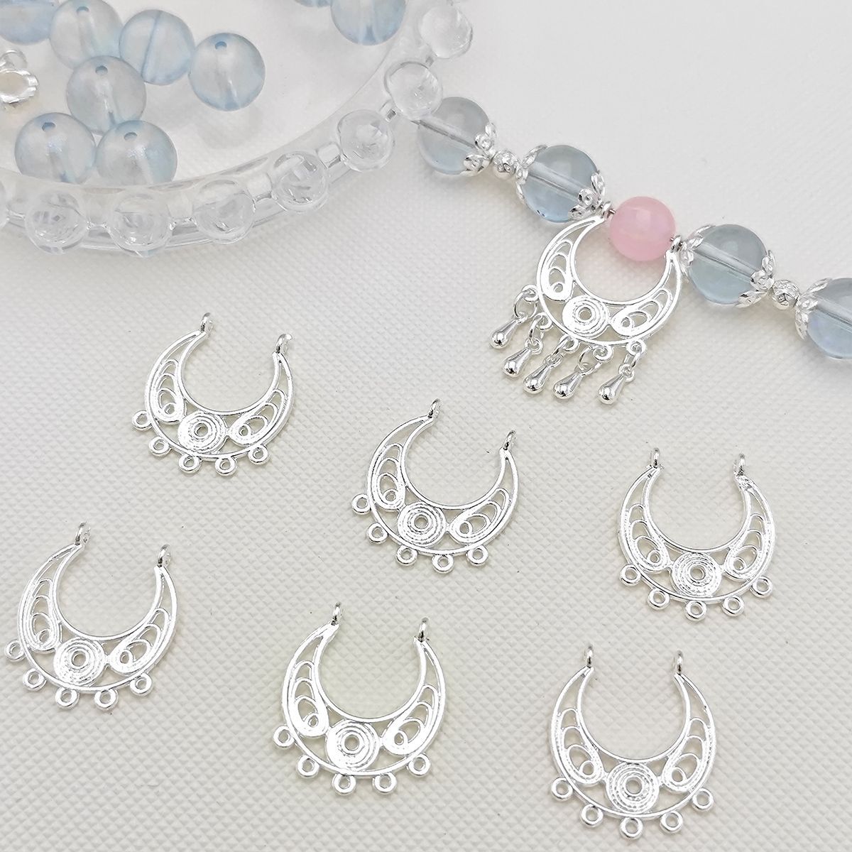 月亮多吊弧形民族风手链