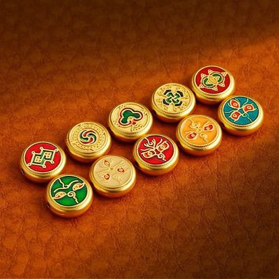 沙金古法五路财神隔珠配