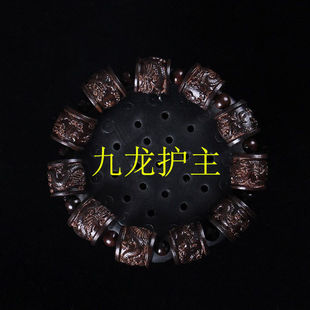 12车内装饰品汽车摆件保平安高档佛珠木制车档位珠车载香水车档把