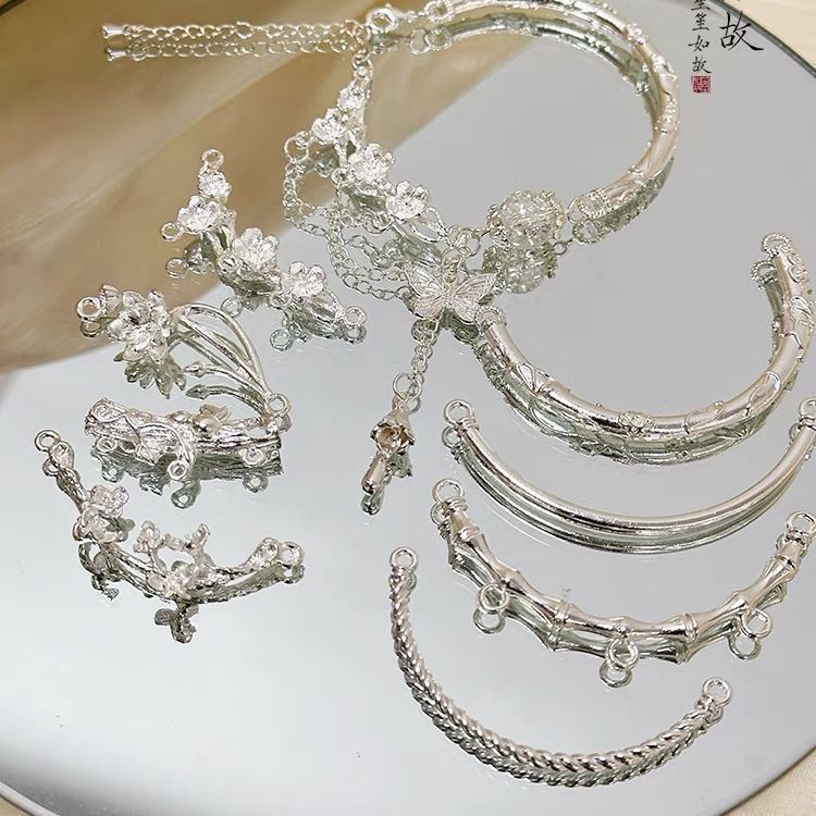 新中式雕花半镯diy手工串
