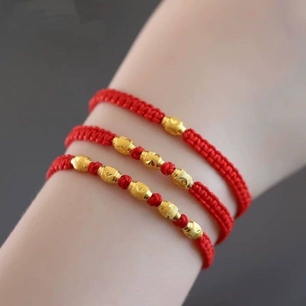 黄今车花转运珠手链编织