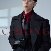 CJHONG 黑森林猎手羊毛人字纹设计款 廓形大衣