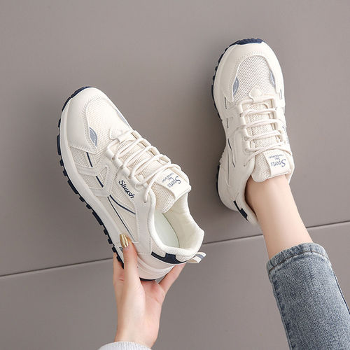 女鞋2026春夏爆款网面透气轻便运动鞋时尚百搭旅游阿甘小白鞋夏季