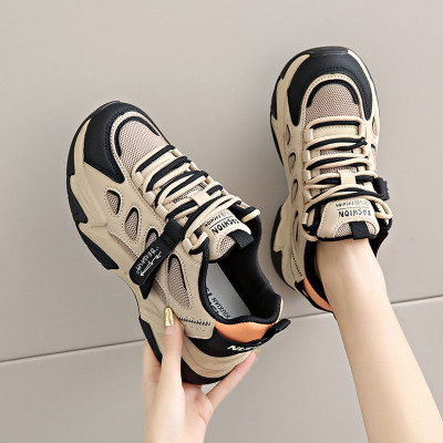女鞋2026夏季新款老爹鞋网红爆款春秋网面百搭厚底学生休闲运动鞋