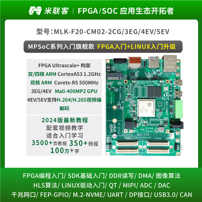 米联客MLK-F20-2CG/3EG/4EV/5EV FPGA开发板Xilinx Zynq MPSOC