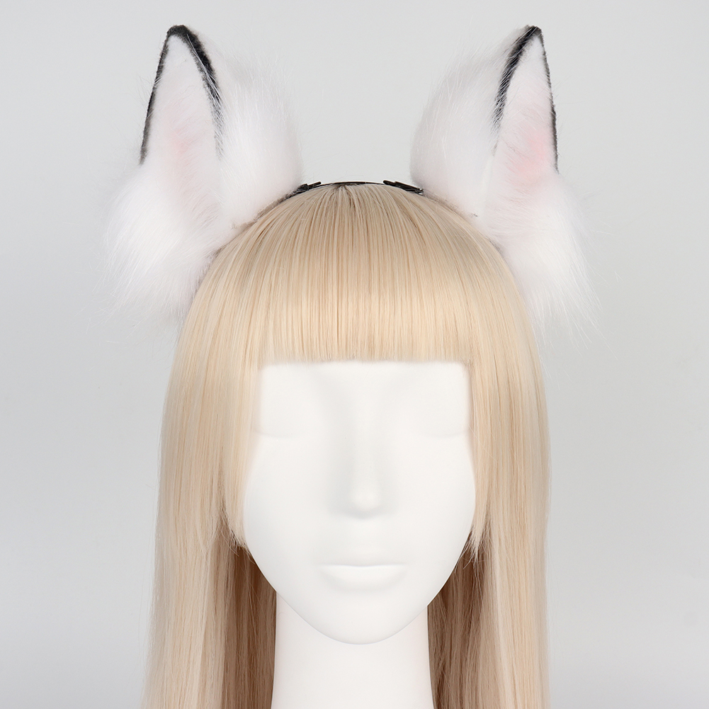 狼耳cosplay狼耳朵头箍狼尾狼系男女友毛绒仿真兽耳发箍漫展配饰