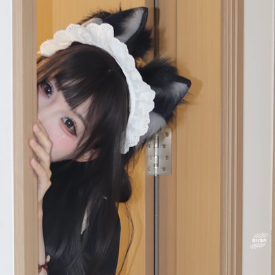 小猫探头可爱耳朵Lolita发箍