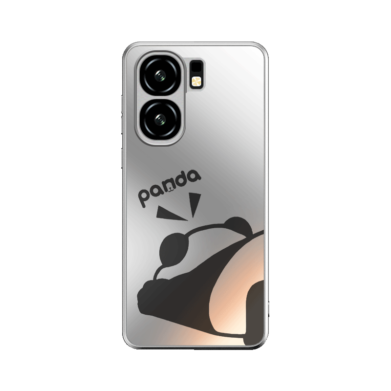 适用iQOONeo9手机壳卡通熊猫PandaIQOOZ7磨砂玻璃壳防摔NEO8pro创意情侣男女款IQOOz7全包NEO7不沾指纹硬壳