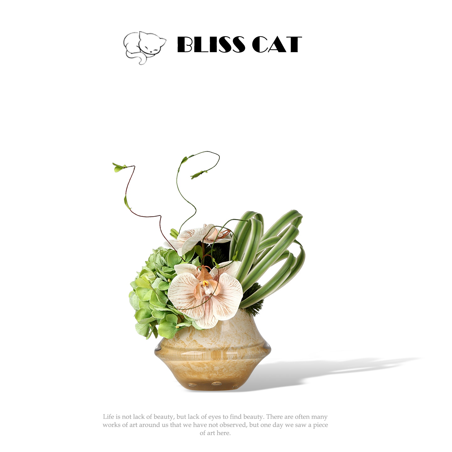 简约时尚玻璃小花瓶插花客厅茶几洽谈桌花艺高级感小清新桌花摆件