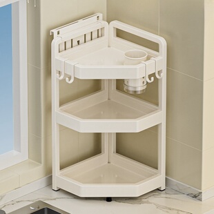 厨房置物架台面转角多功能调料品三角架墙角落多层调味罐收纳架子