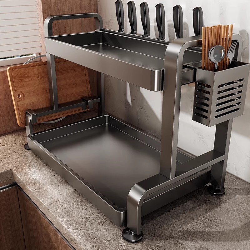 厨房调料品置物架台面调料置物架多功能放油盐酱醋调味罐子收纳盒