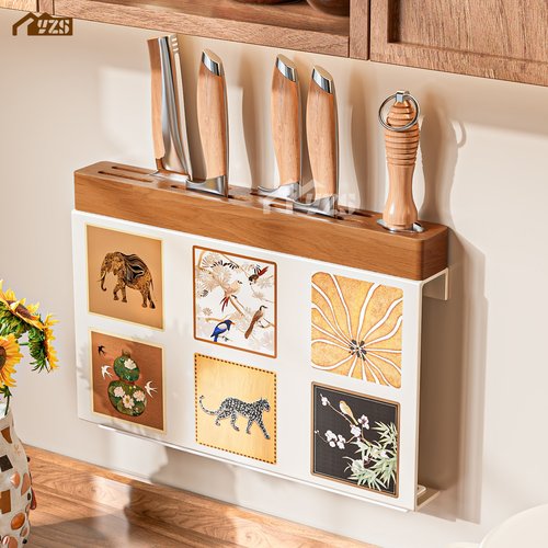 复古风厨房刀架收纳架