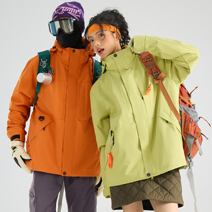 骆驼骑师三合一冲锋衣男女款户外防风防雨2025秋冬夹克防水登山服