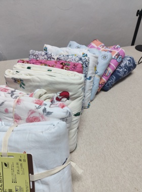 日式天竺棉针织秋衣秋裤面料单人被套150*200  软糯亲肤四季通用