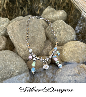 Hito STORE｜爱心锁串珠金属链拼接项链