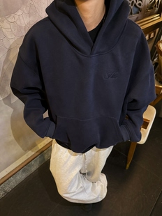 HITO STORE 420g重磅刺绣boxy廓形连帽卫衣