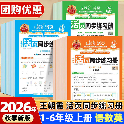 同步练习册一年级二年级三四五六年级上册下册同步练习语文数学英语练习题人教版北师版苏教版同步训练王朝霞活页一课一练每日一练