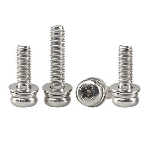 304不锈钢十字圆头三组合螺丝钉