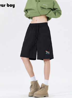 ProteusBoy短裤男夏季多巴胺冰丝凉感腊肠狗刺绣户外运动五分裤子