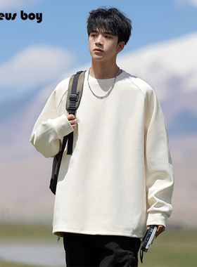 ProteusBoy 日系纯色舒适内搭打底德绒保暖长袖套头款圆领卫衣 28