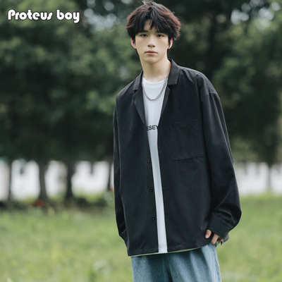 ProteusBoy翻领长袖衬衫