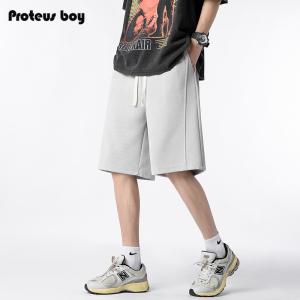 ProteusBoy短裤男款夏季男士日系百搭直筒宽松运动五分休闲中裤子