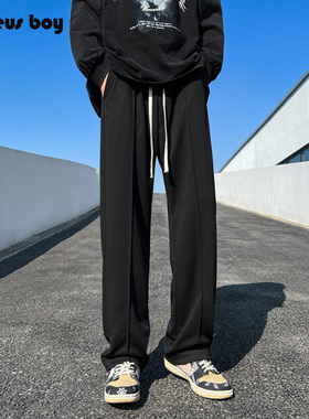 ProteusBoy裤子男款夏季男士日系百搭运动直筒阔腿宽松休闲长裤潮