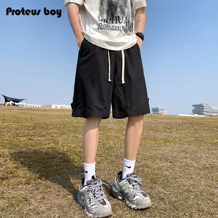 ProteusBoy短裤 男生运动冲锋休闲宽松5五分中裤 2024新款 男夏季 子