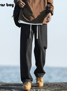 ProteusBoy牛仔裤男款春秋冬季2025新男士美式复古直筒加绒休闲裤